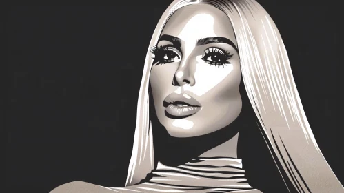 Artistic Kim Kardashian Pop Art