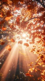 Autumn Forest Sun Rays