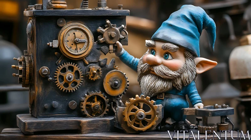 AI ART Gnome with Gears