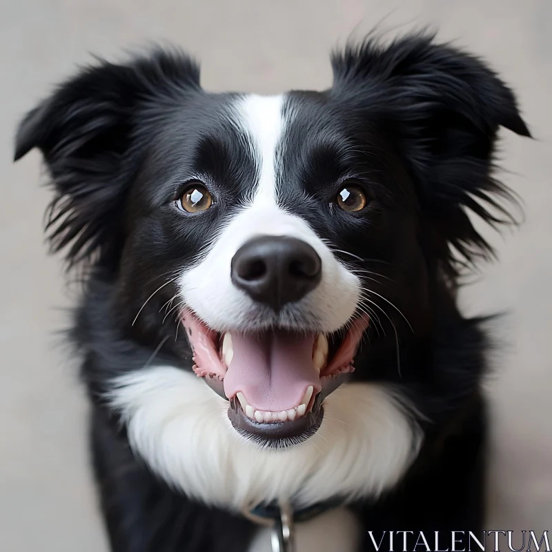 Happy Dog Close-up with Expressive Eyes AI Image