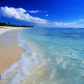 Seascape with Clear Water and Blue Sky