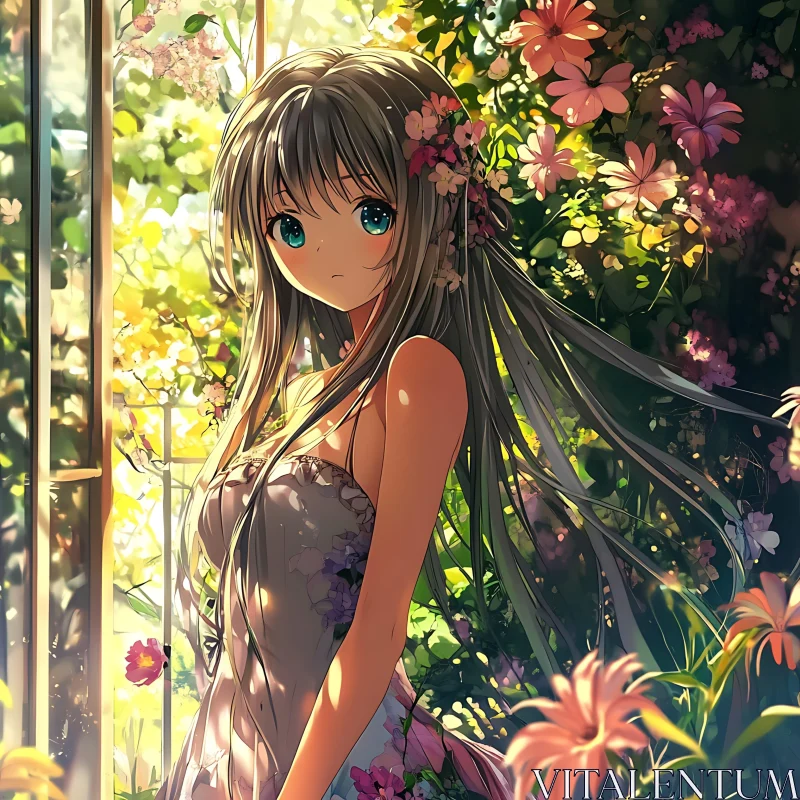 AI ART Anime Garden Beauty