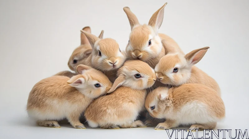 Seven Little Bunnies AI Image