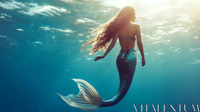 AI ART Underwater Mermaid Fantasy Art