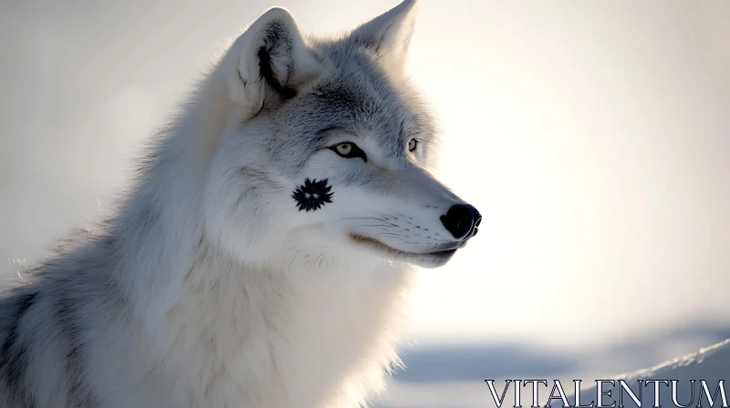 Arctic Wolf Close-Up AI Image