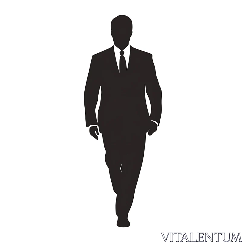 AI ART Formal Man Silhouette Art