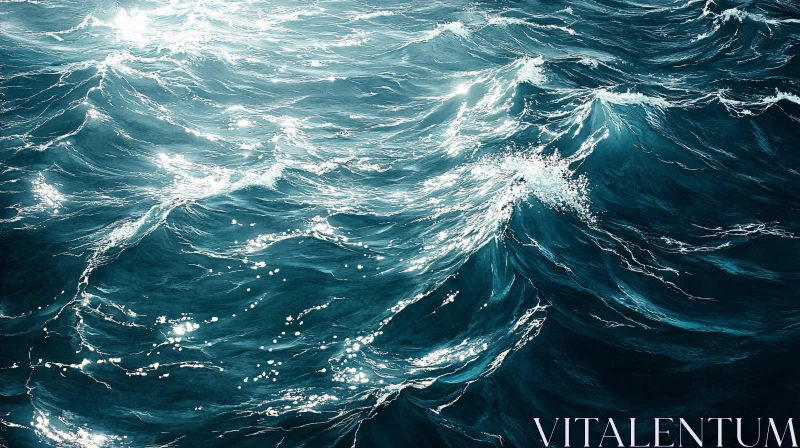 AI ART Gentle Ocean Waves