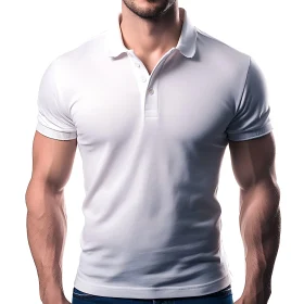 Man in White Polo Shirt