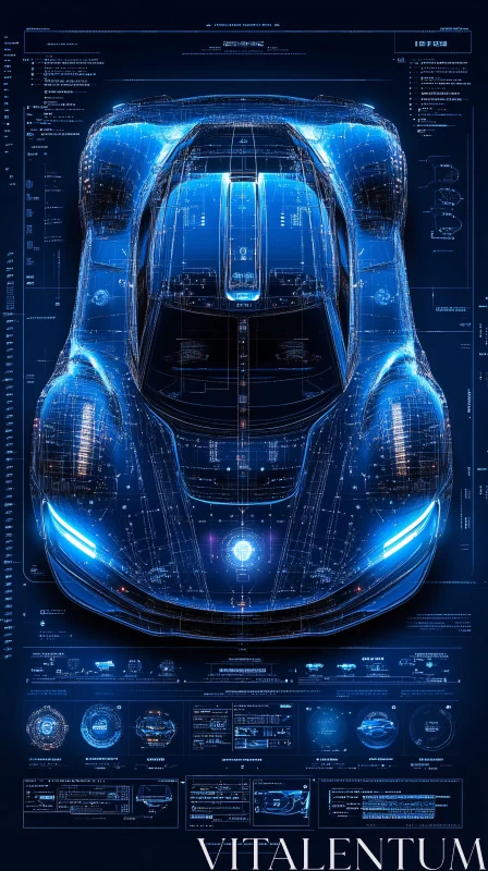 Electric Car Technical Drawing