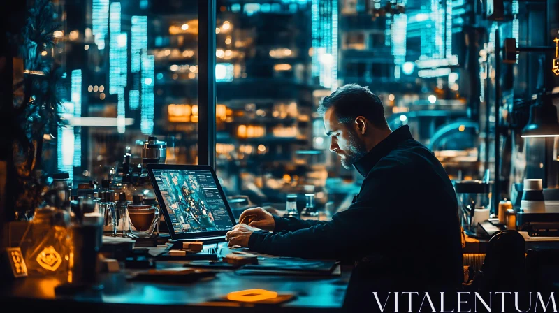 Late Night Work City Lights