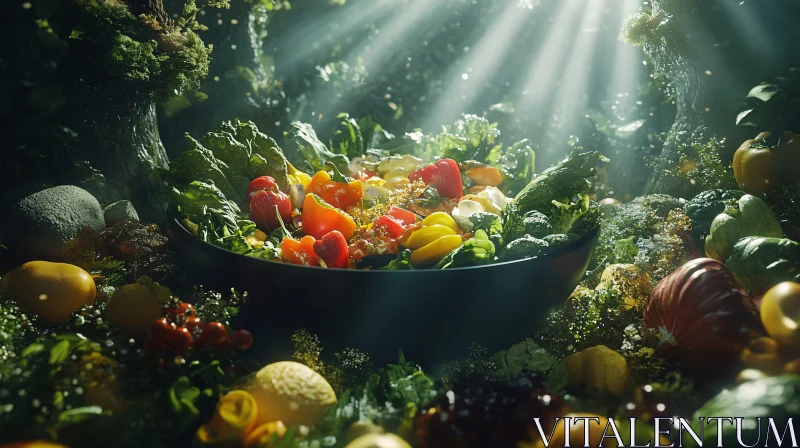 Sunlit Garden Salad Composition