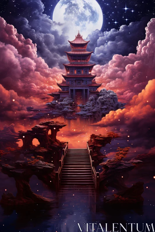 Ethereal Temple in the Clouds