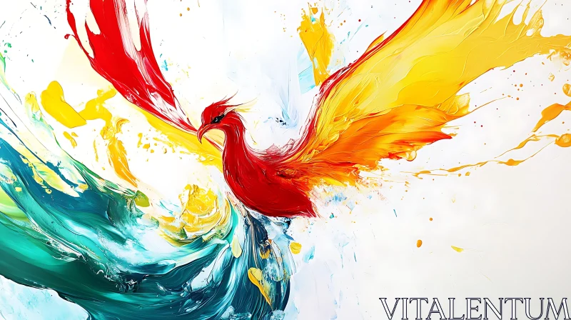 Colorful Phoenix Illustration