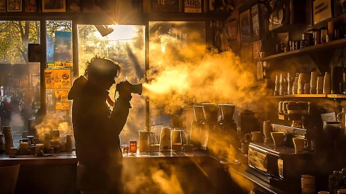 Cafe Scene Through Photographer's Lens