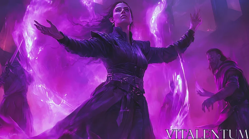 Mystic Woman Conjuring Magic