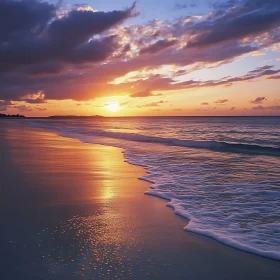 Coastal Sunset Reflection