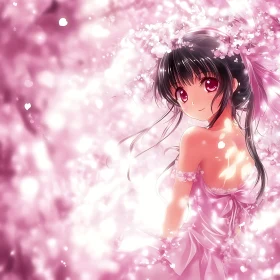Anime Spring Blossom Scene