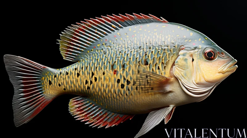 Bold and Colorful Fish Portrait - An Exploration of Aquatic Life AI Image