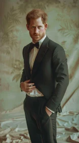Prince Harry in Formal Attire Portrait