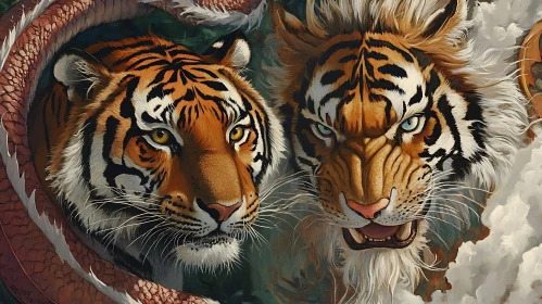 Tigers with Dragon