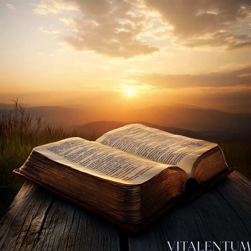 Book at Sunset