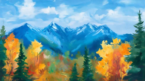 Painted Mountain Vista in Autumn