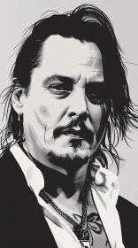 Expressive Portrait of Johnny Depp