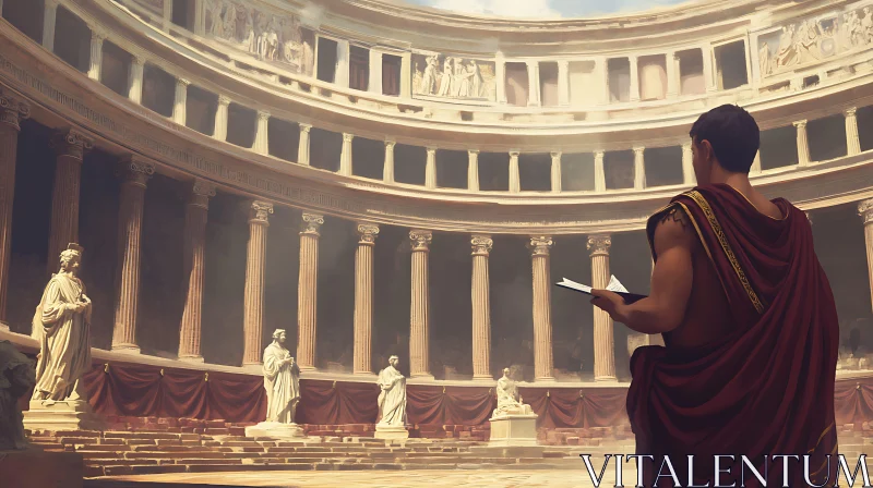 Ancient Roman Amphitheater Scene