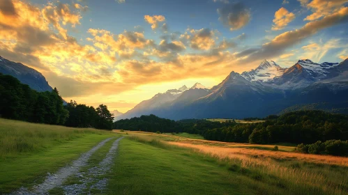 Alpine Meadow at Dusk