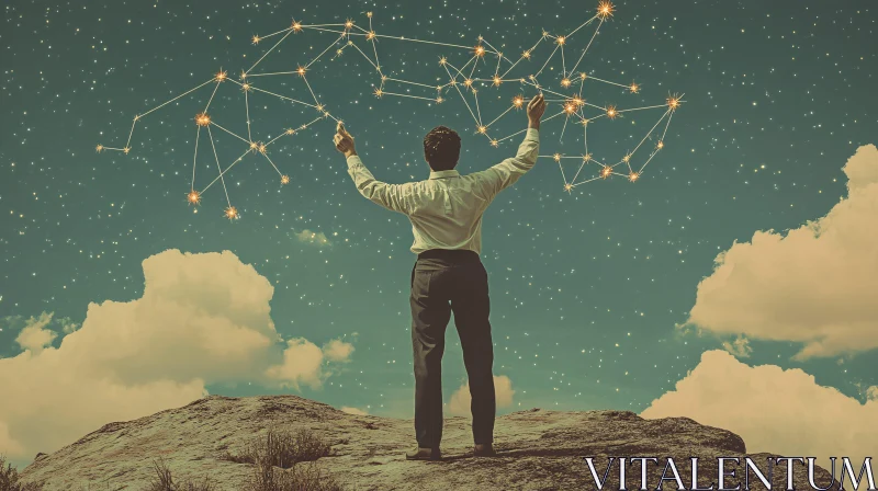 Man Reaching Stars