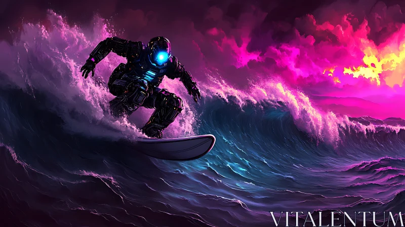 Futuristic Surfing Scene