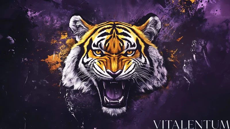 Fierce Feline: A Tiger's Intense Gaze