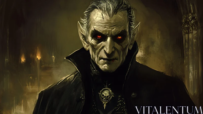 Vampire with Glowing Eyes