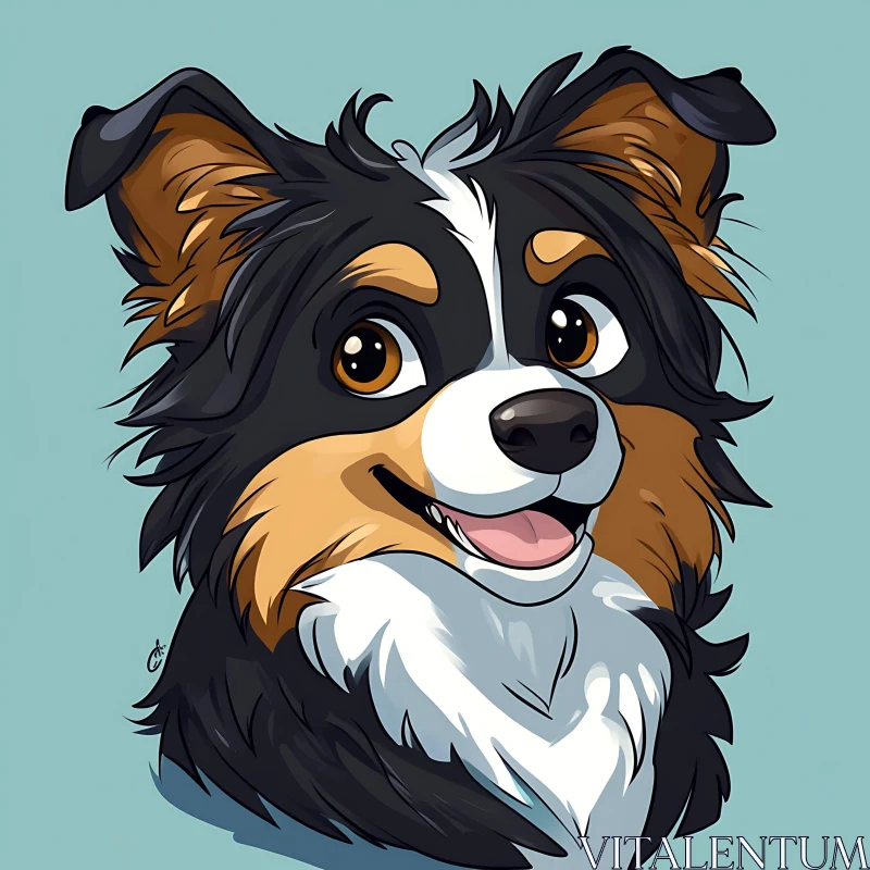 Joyful Cartoon Dog Illustration