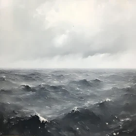 Calm Seascape with Rolling Waves
