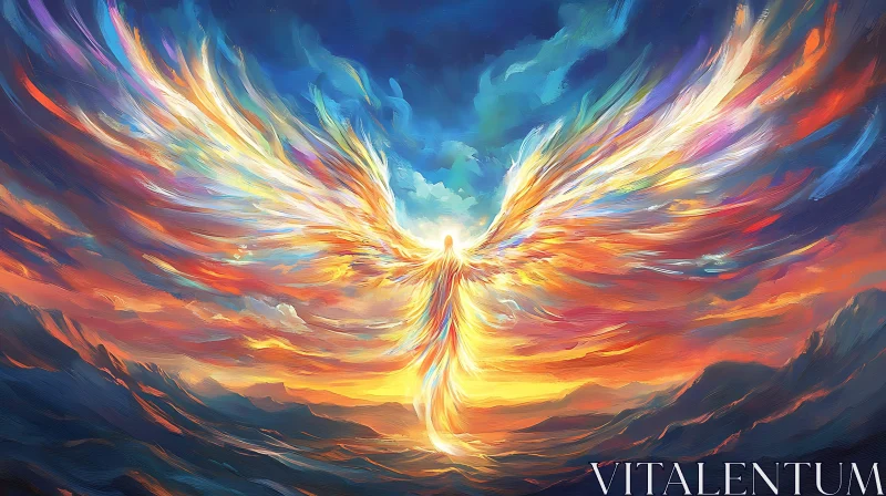 Radiant Angel Ascending Sky Art
