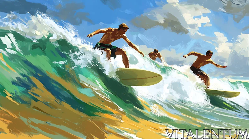 Ocean Wave Surfing Adventure
