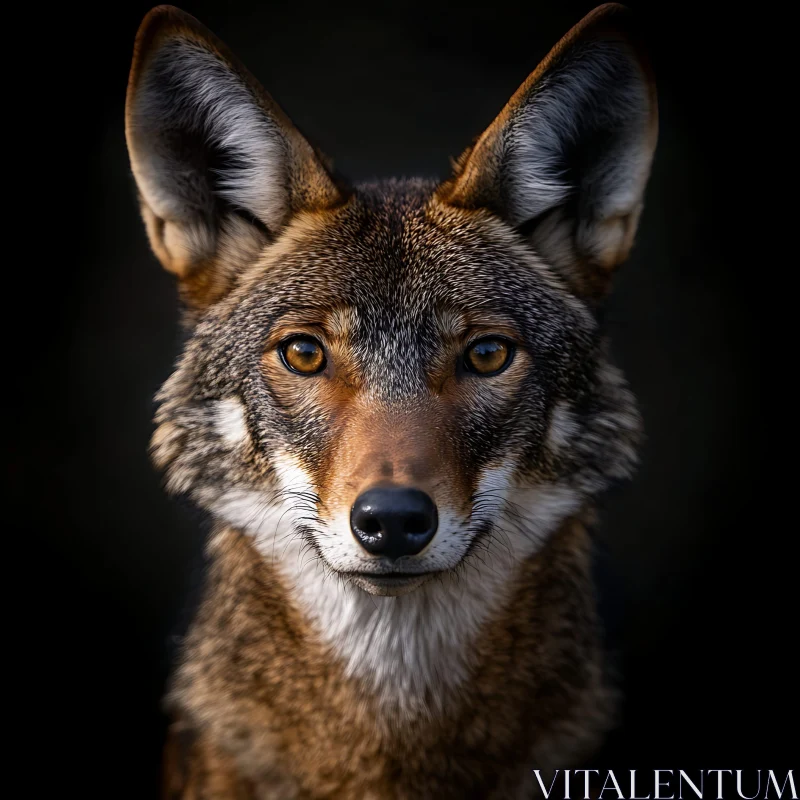 Detailed Wolf Face with Intense Stare