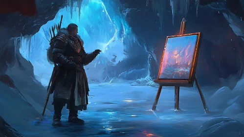 Painter in the Ice Cave