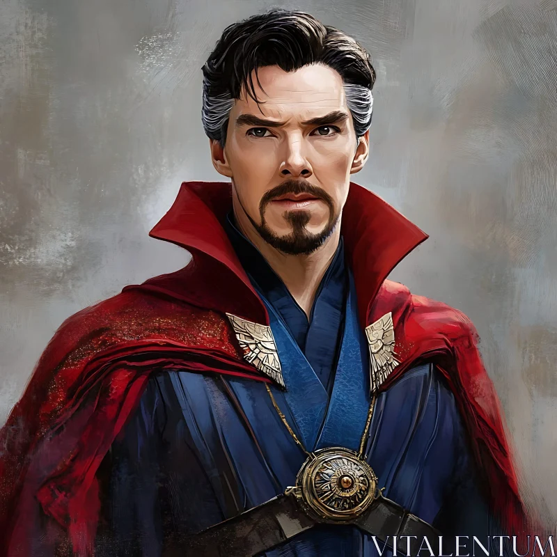 Enigmatic Man in Costume Portrait