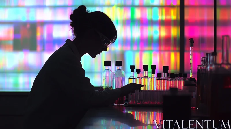 Lab Experiment with Colorful Background