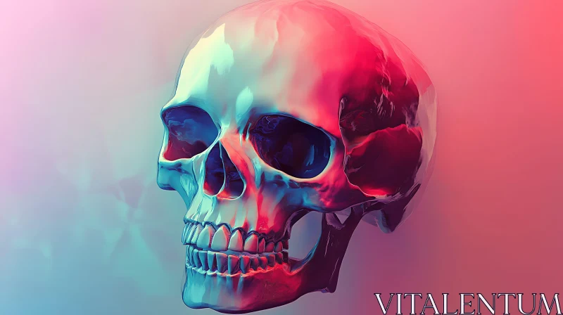Spectral Skull in Gradient Light