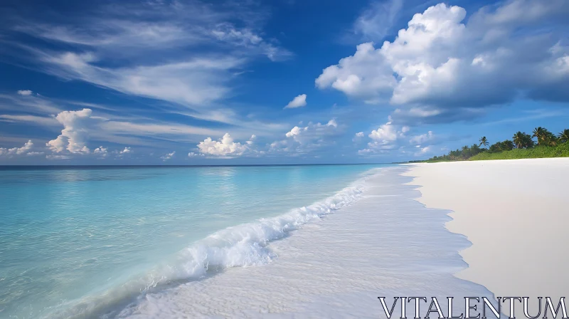 White Sand Beach and Blue Sky