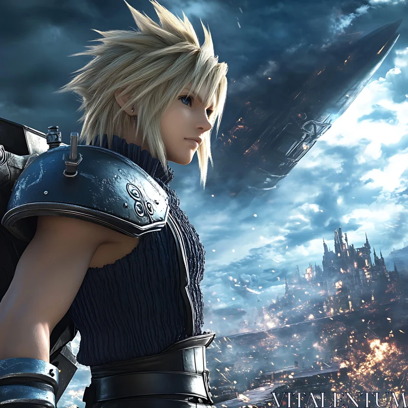 Blonde Anime Hero in Action-Packed Sci-Fi Setting