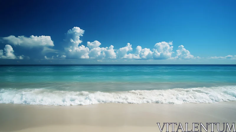 Tranquil Ocean View with Blue Sky
