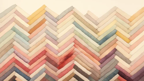 Soft Watercolor Chevron Pattern Artwork