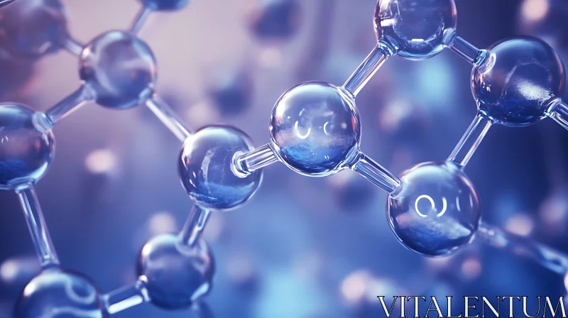 Detailed Atom Structure Model AI Image