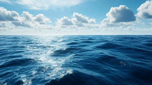 Calm Ocean and Sky Landscape