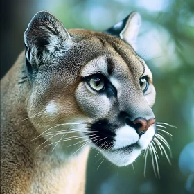 Mountain Lion Gaze: An Intense Wildlife Portrait