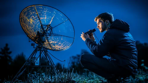 Night Watch: Man with Satellite Dish